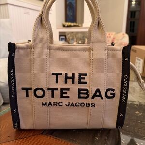 Marc Jacobs Cream and Black Tote Bag